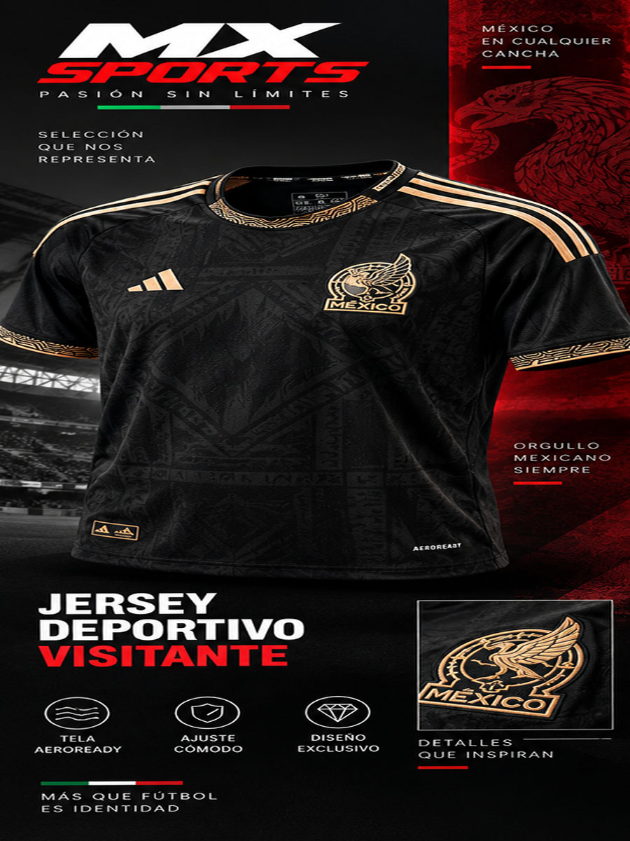Jersey deportivo visitante en MX Sports