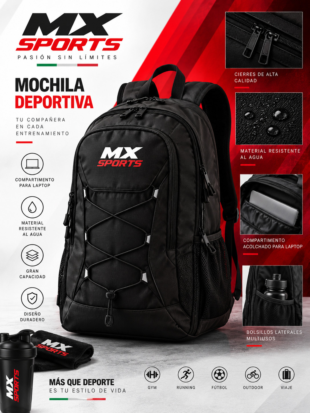 Mochila deportiva MX Sports
